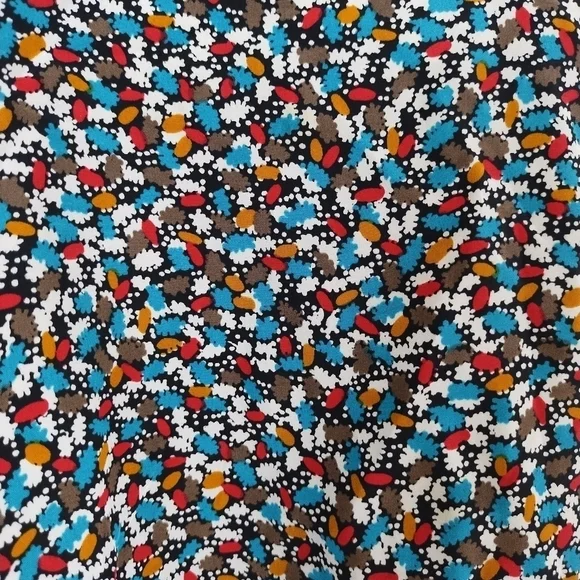 Vintage 80s Notations Womens Banded Multicolored Floral Top size 10 Art Teacher - Picture 4 of 10